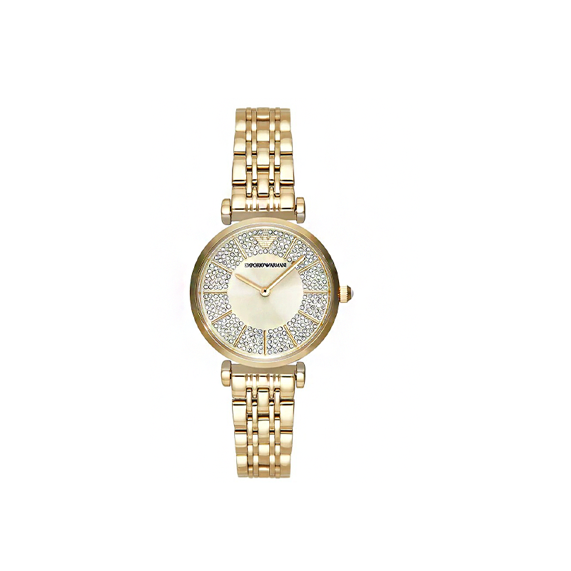 Emporio Armani Women’s Gold-Tone Two-Hand Stainless Steel Dress Watch