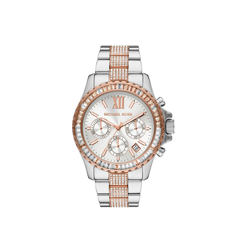 Michael Kors Oversized Everest Pavé Two-Tone Watch – Luxe Statement Edition