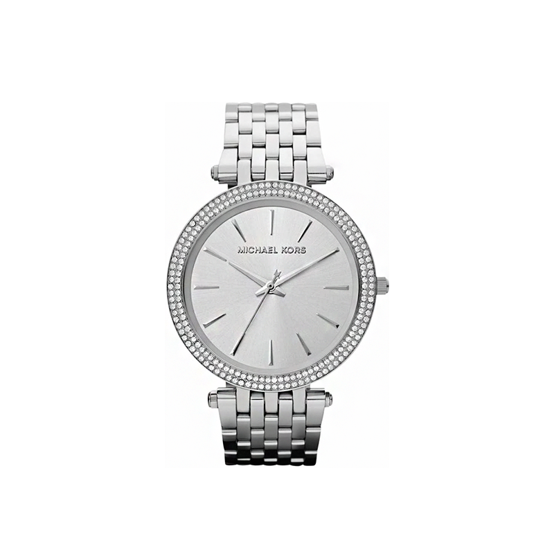 Michael Kors Darci Women’s Pavé Crystal Stainless Steel Watch – Silver-Tone Edition