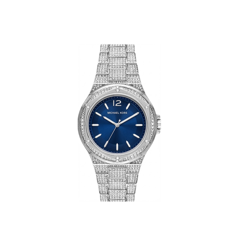 Michael Kors Lennox Crystal Blue Dial Silver-Tone Women’s Analog Watch