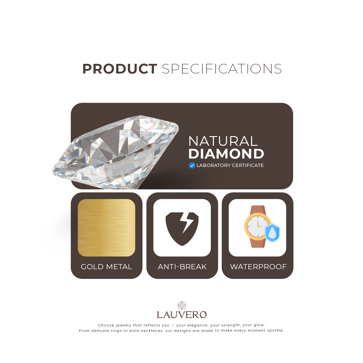 Eclipse Diamond Gold Branded Watch for Women