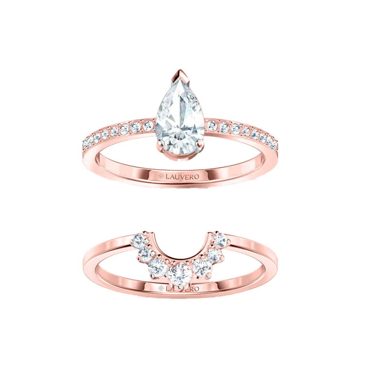 Frozen Elegance Rose Gold Ring