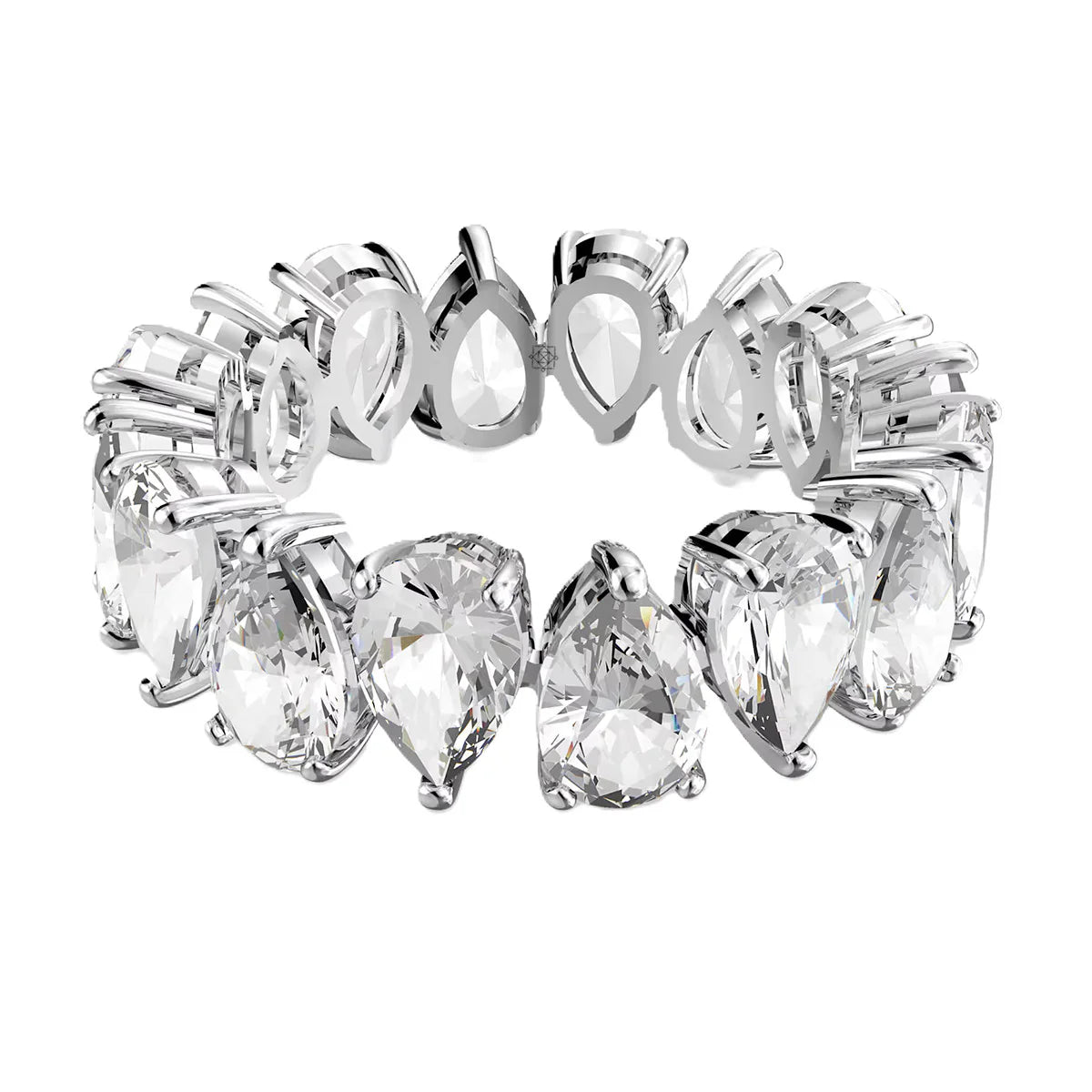 Frozen Wave White Gold Plated Ring