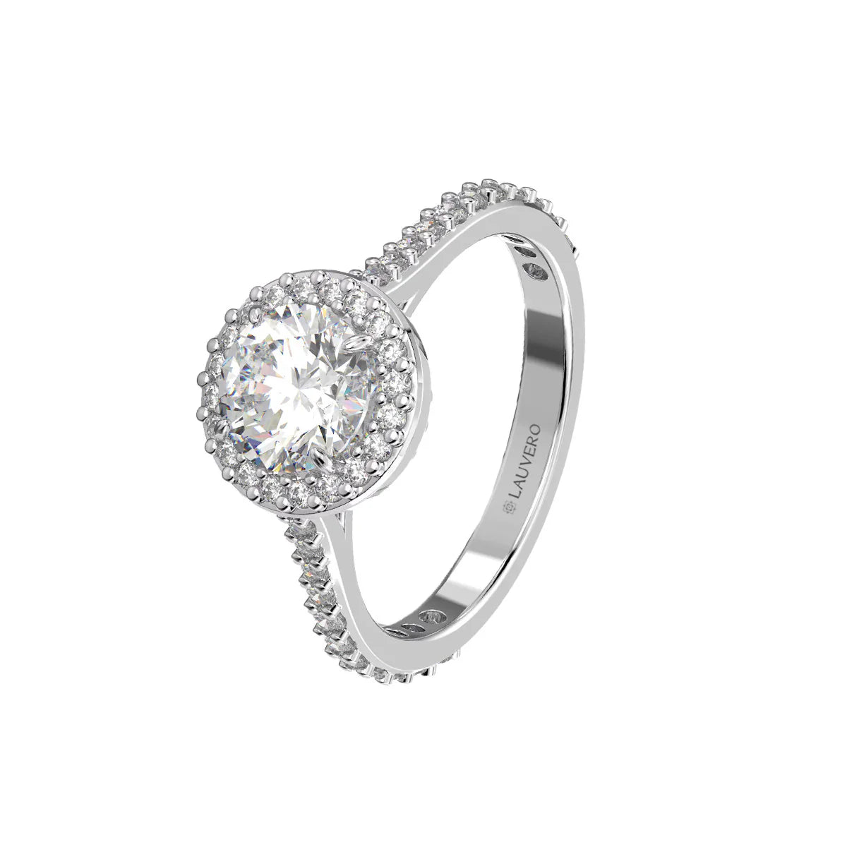 Eternal Glow Plated White Gold Ring