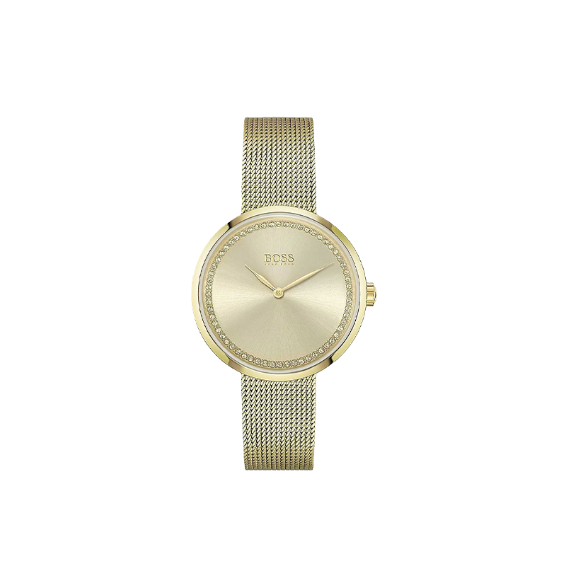 BOSS Women’s Analog Yellow Dial Watch