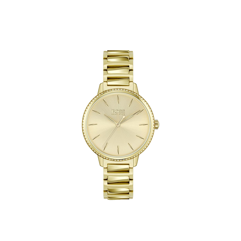 BOSS Signature Gold Dial Ladies Watch
