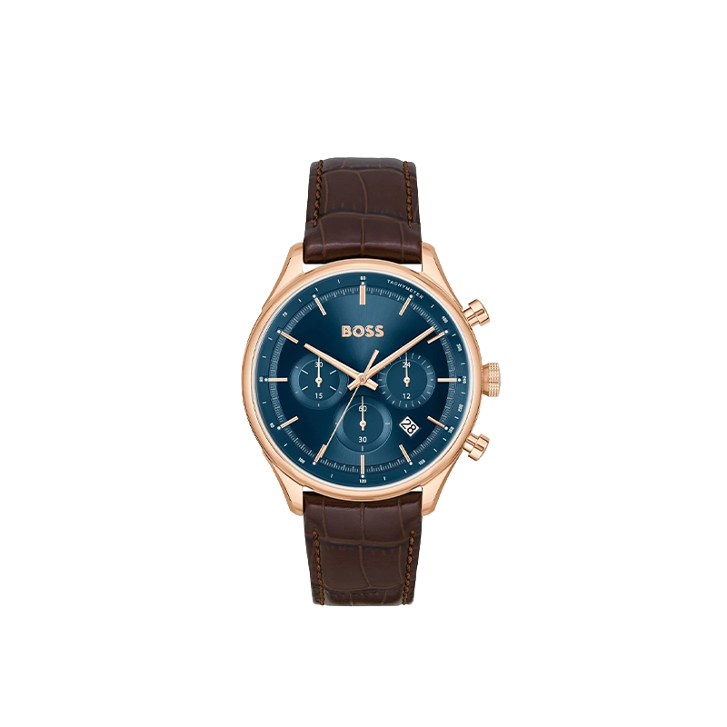 BOSS Gregor Men’s Chronograph Leather Timepiece