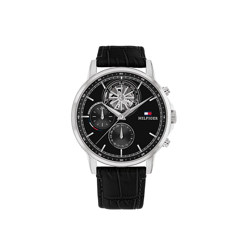 Tommy Hilfiger Regent 44mm Men’s Multifunction Leather Dress Watch