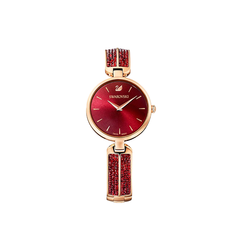 Swarovski Dream Rock Red Crystal Stainless Steel Watch