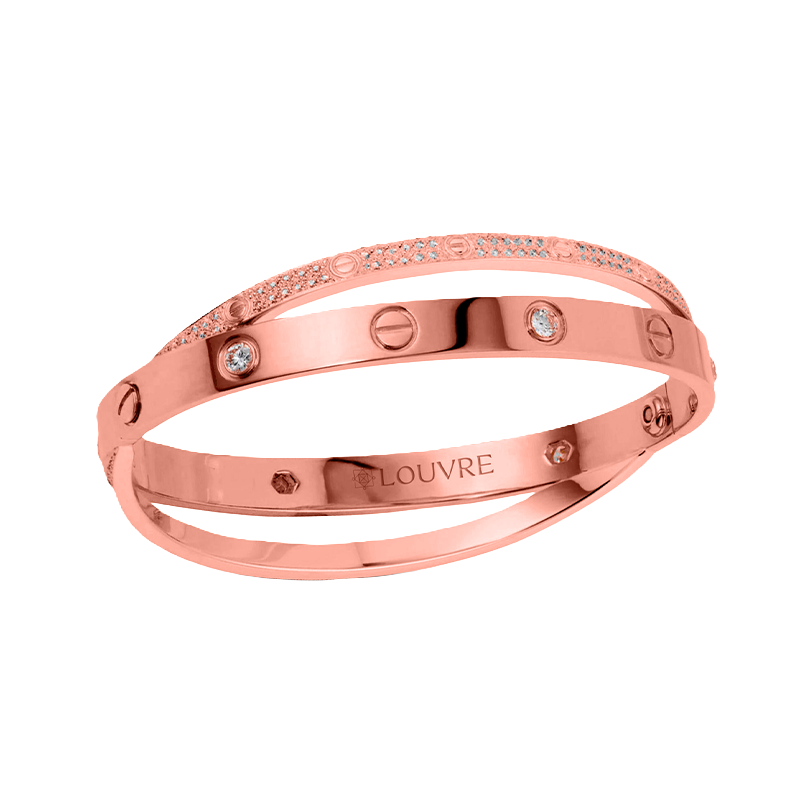 Lauvero Éclat Triple-Band Radiant Rose Gold Bracelet