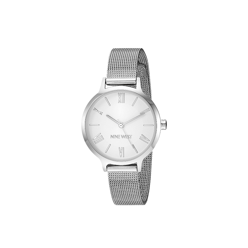 Nine West Silver Mesh Classic Women’s Bracelet Watch