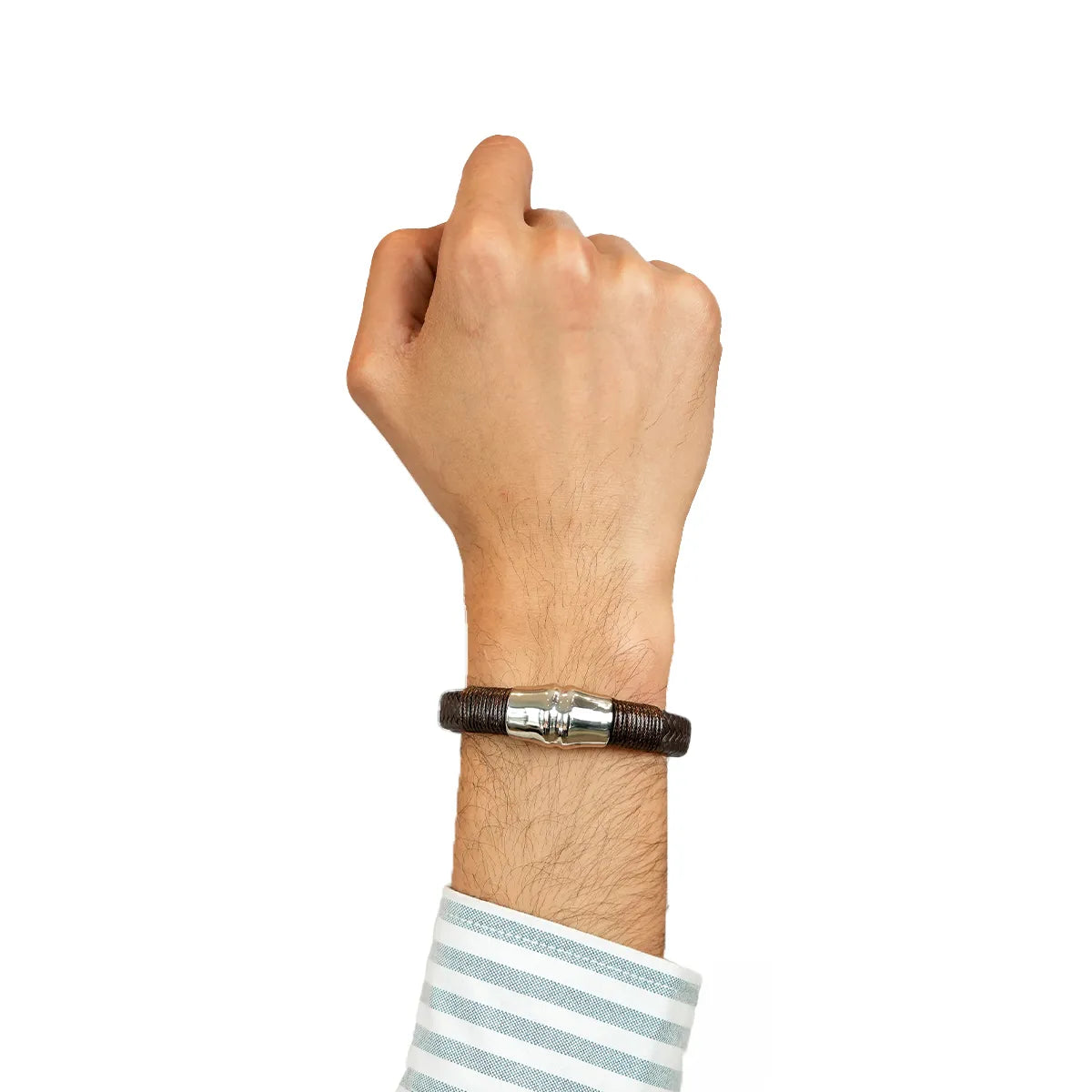 Atlas Coil Men's Leather Bracelet