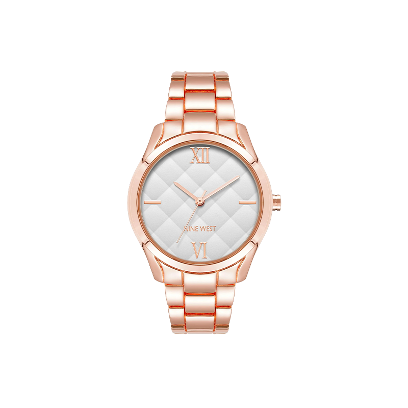 Nine West Women’s Rose Gold & Silver Two-Tone Bracelet Quartz Watch