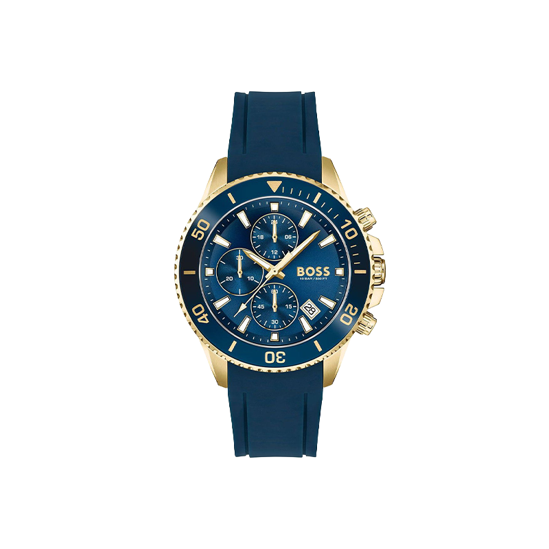 BOSS Admiral Men’s Chronograph Silicone Strap Watch