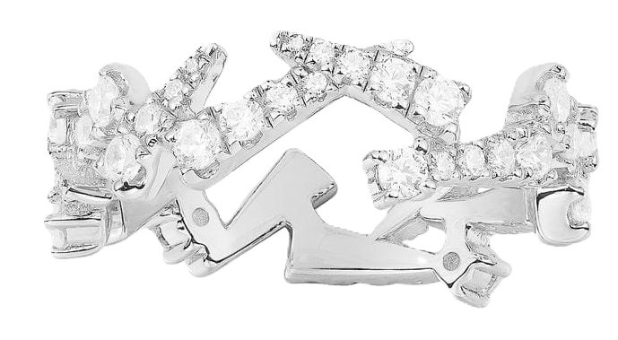 Lauvero Graffiti Luxe Diamond Art Ring – Silver