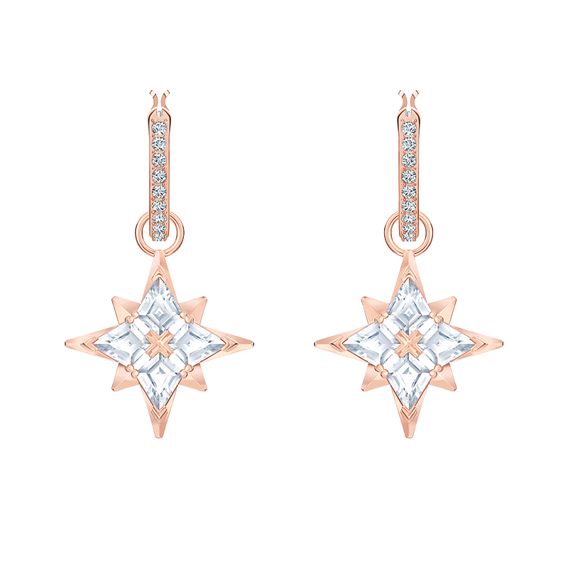 Louvre Rose Gold Starburst Diamond Earrings