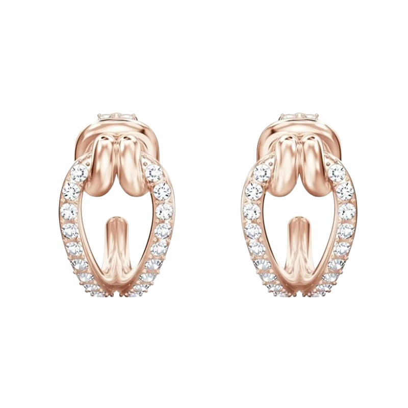 Louvre Radiant Hoop Earrings – Rose Gold