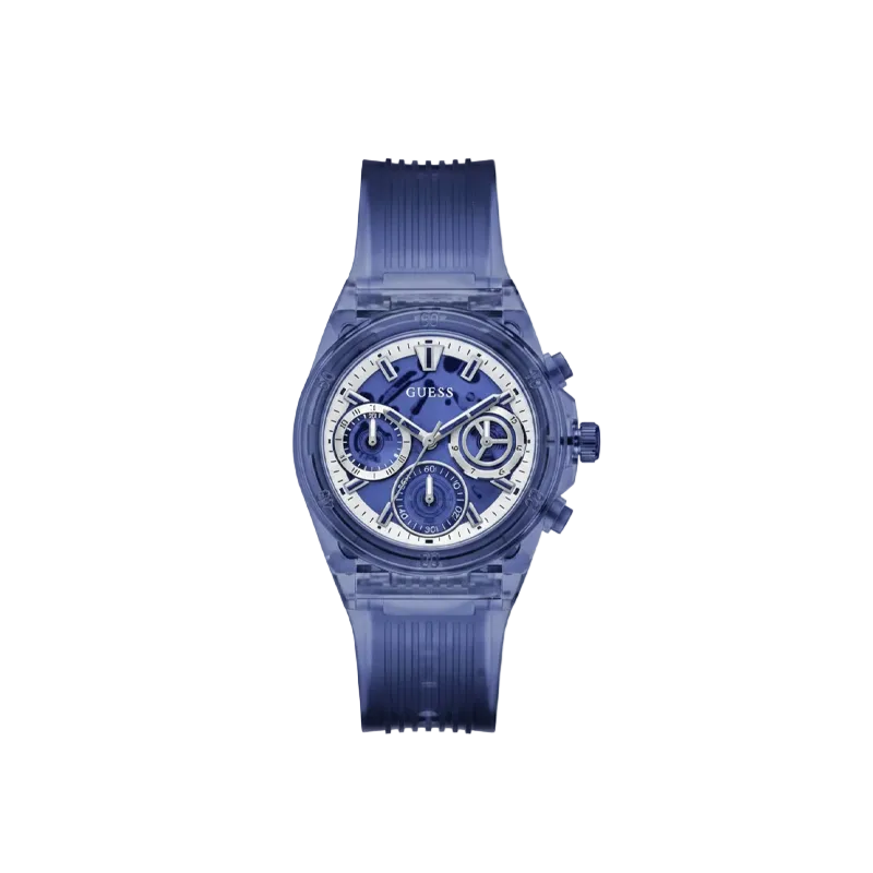 Guess Women’s SportWave Blue Multi-Function Silicone Watch