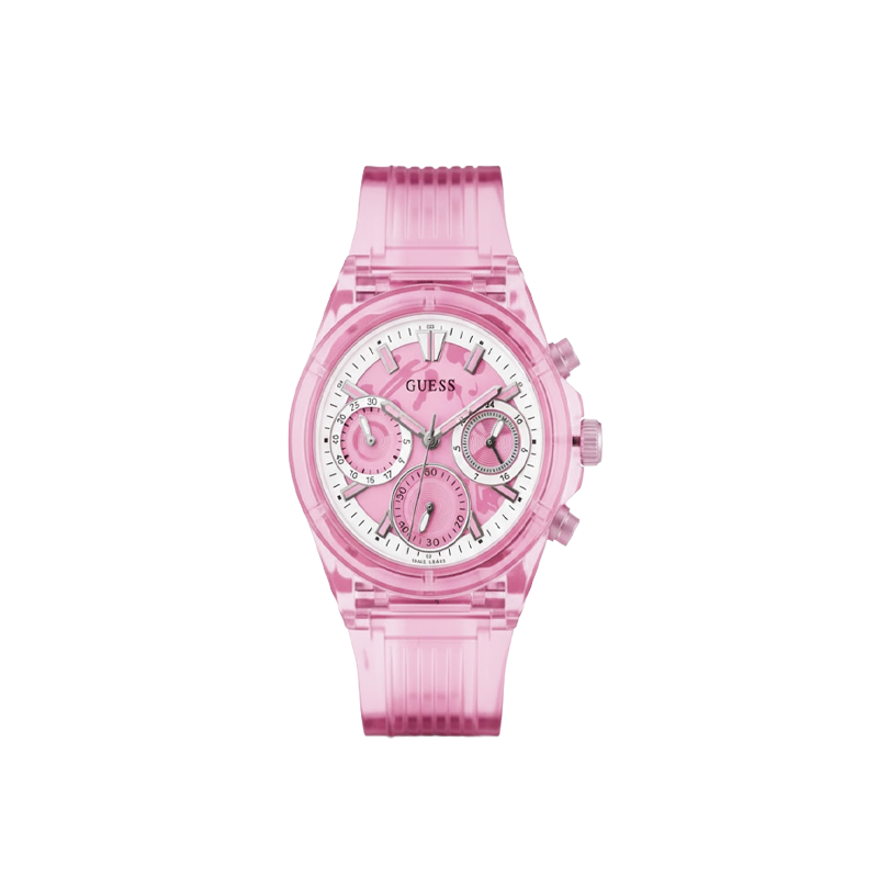 JIS Transparent Pink Multifunctional Sports Watch for Women – 39mm