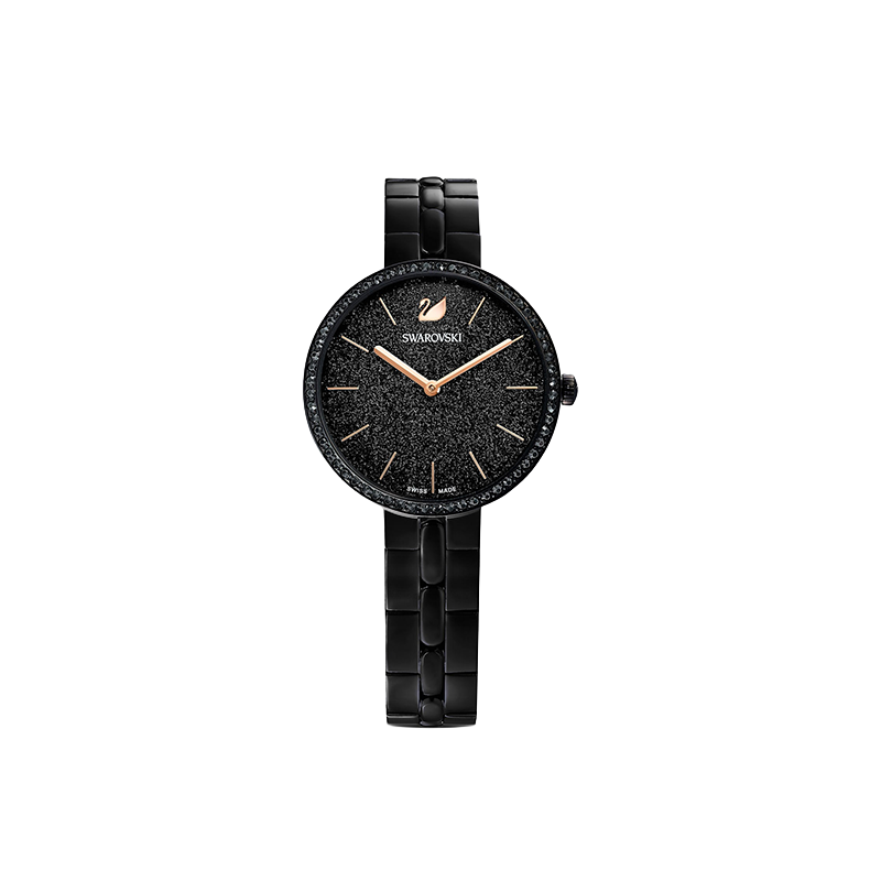 Swarovski Noir Rose Classic Black Stainless Steel Quartz Watch – Women’s