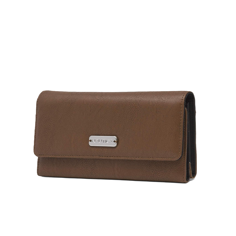 Nautica Harbor Classic Flap Wallet – Brown