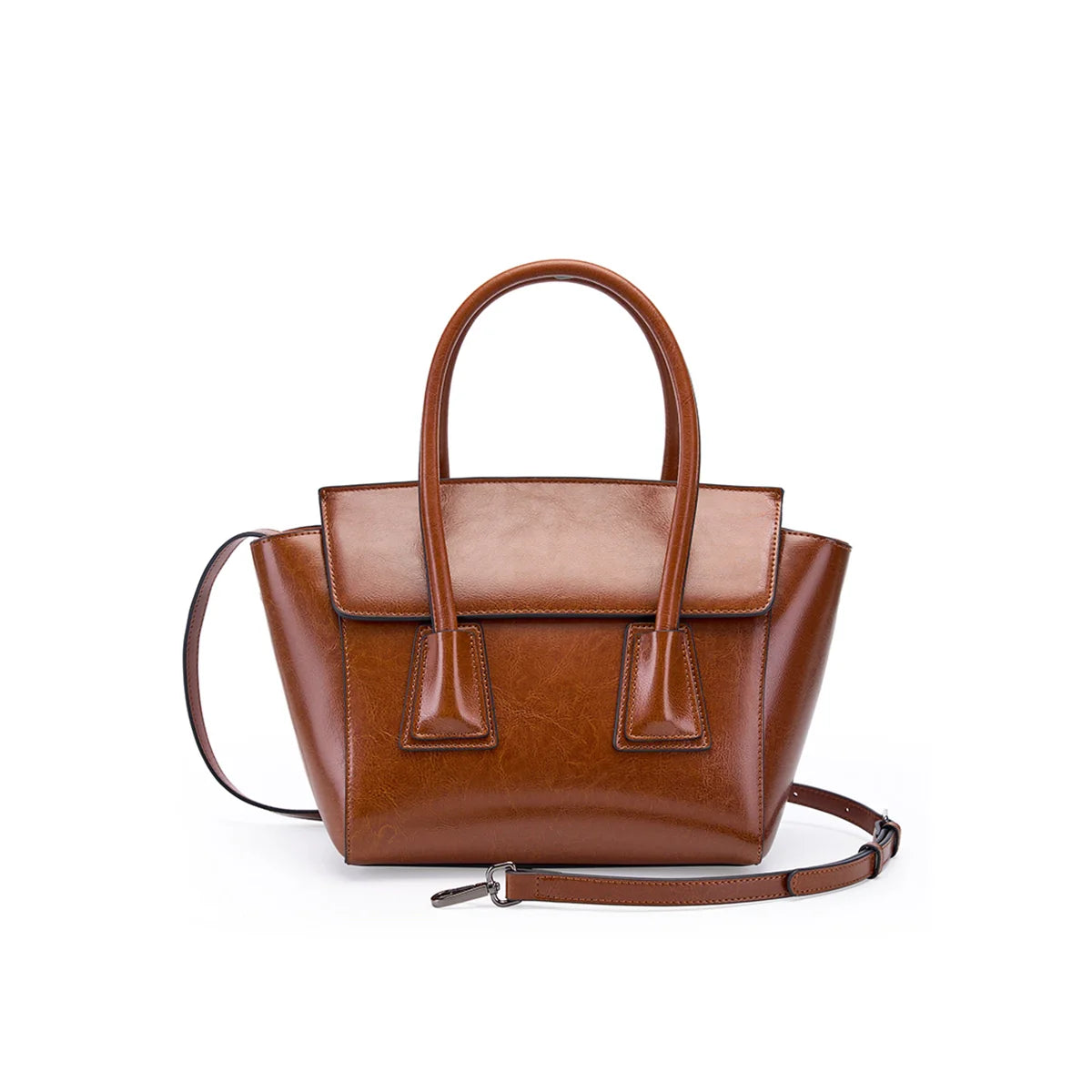Glamour Grove Satchel Leather Bag for Women