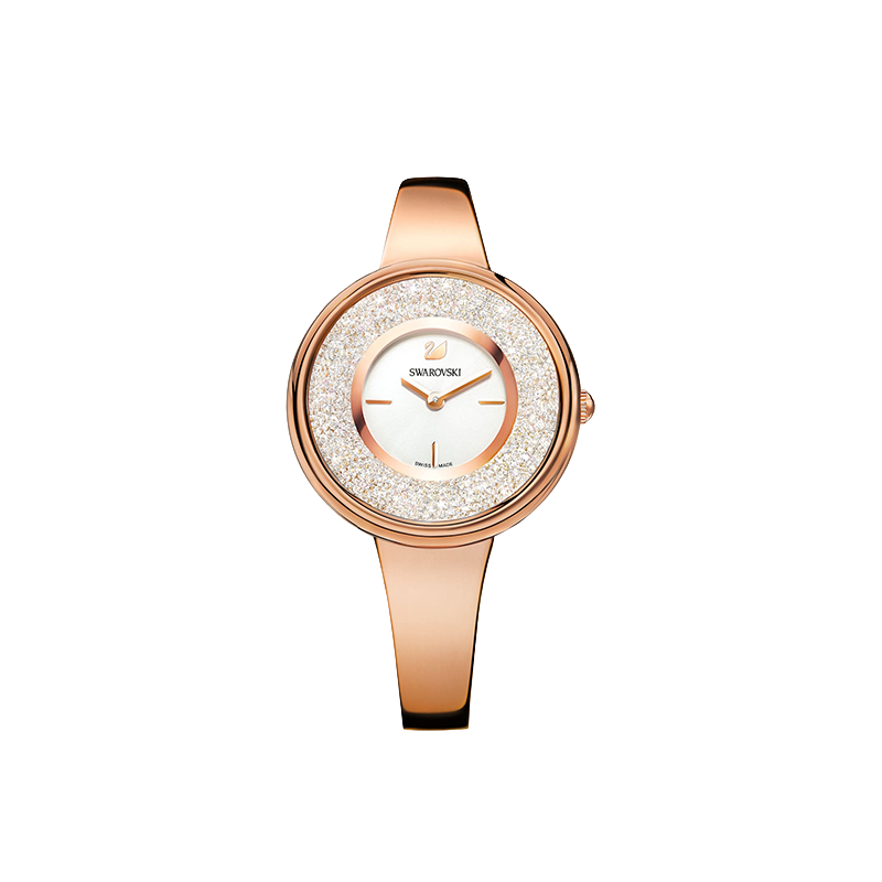 Swarovski Crystalline Pure White Dial Rose-Gold Stainless Steel Women’s Watch