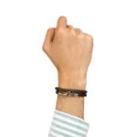 Apex Braid Brown Leather Bracelets