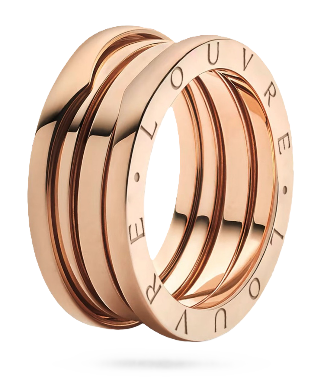 Lauvero Emblem Signature Band ring – Rose Gold