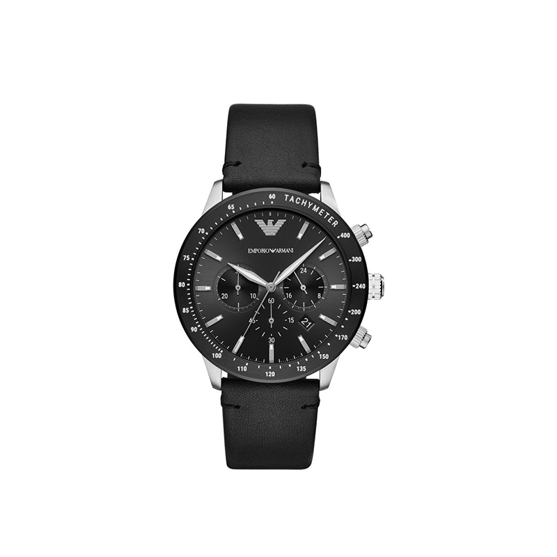 Emporio Armani Men’s Cortega Chronograph Leather Timepiece – 43mm