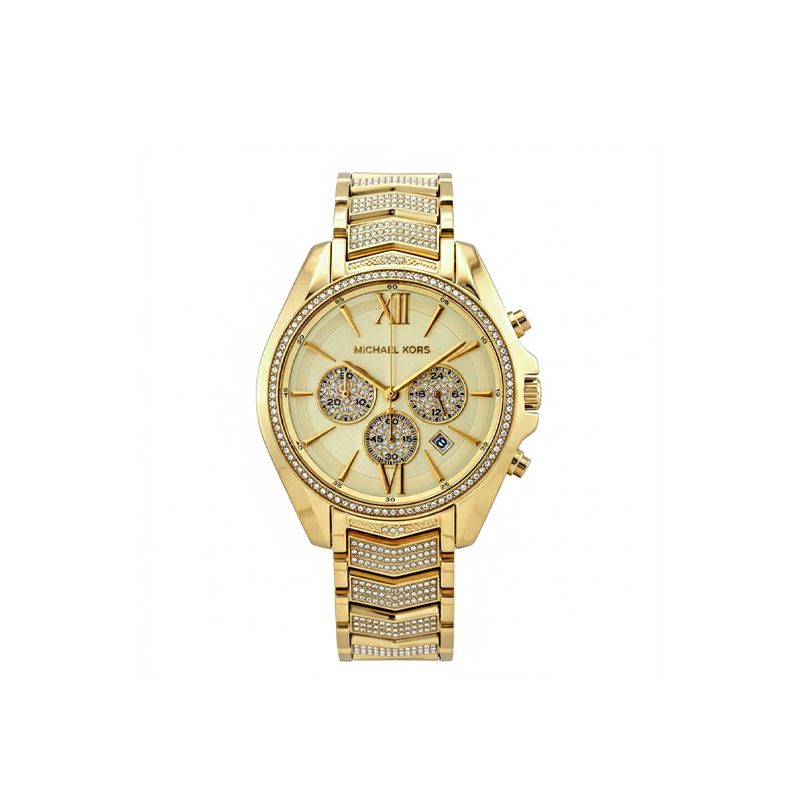 Michael Kors Whitney Analog Chronograph Watch – Crystal Gold Edition
