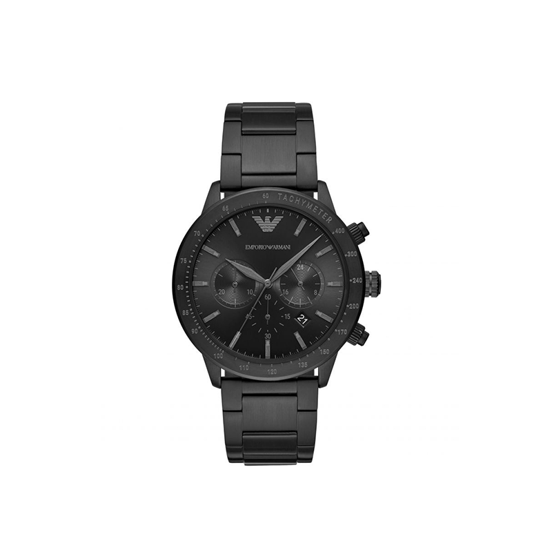 Emporio Armani NeroSport Black Stainless Steel Chronograph Men’s Watch