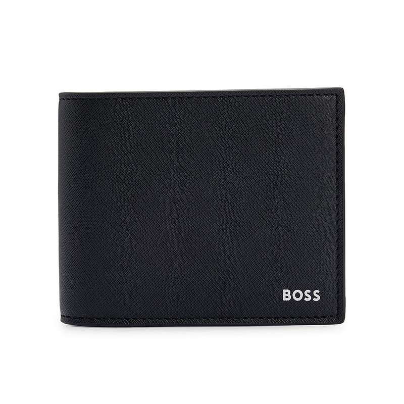 BOSS Saffiano-Texture Refined Leather Wallet