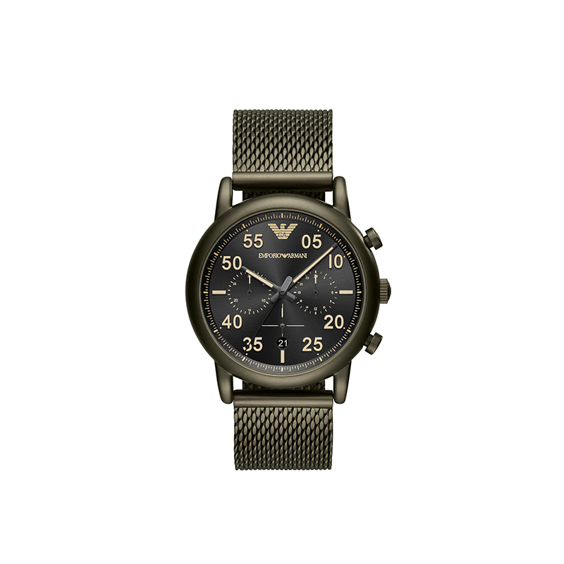 Emporio Armani Classic Noir Stainless Steel Men’s Watch