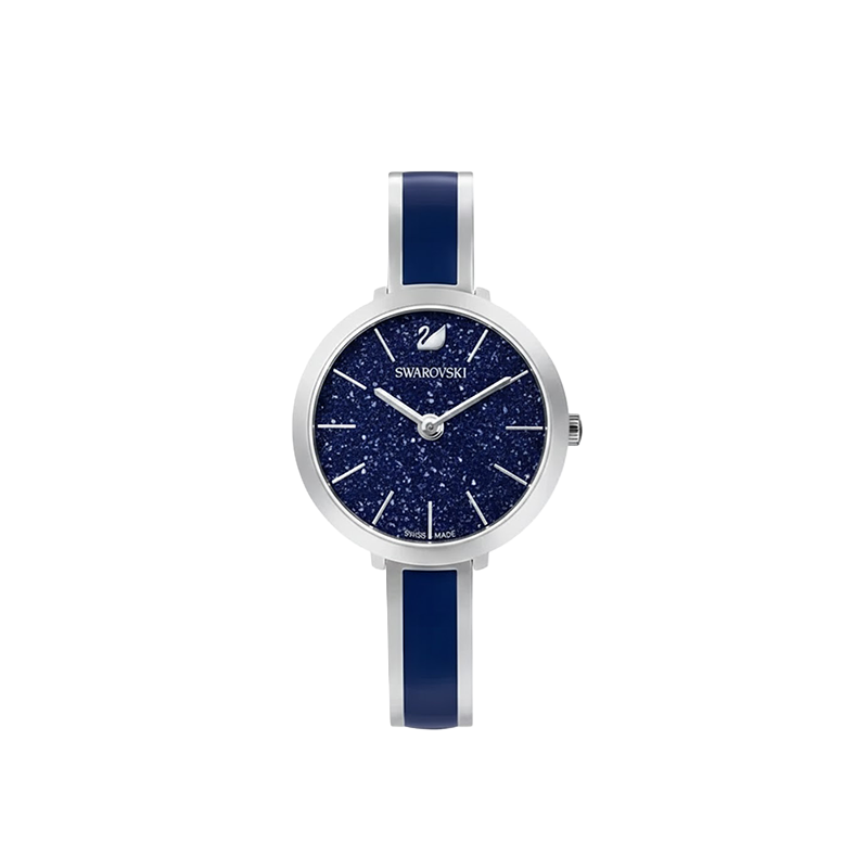 Swarovski Crystalline Delight Swiss-Made Crystal-Infused Blue Dial Watch