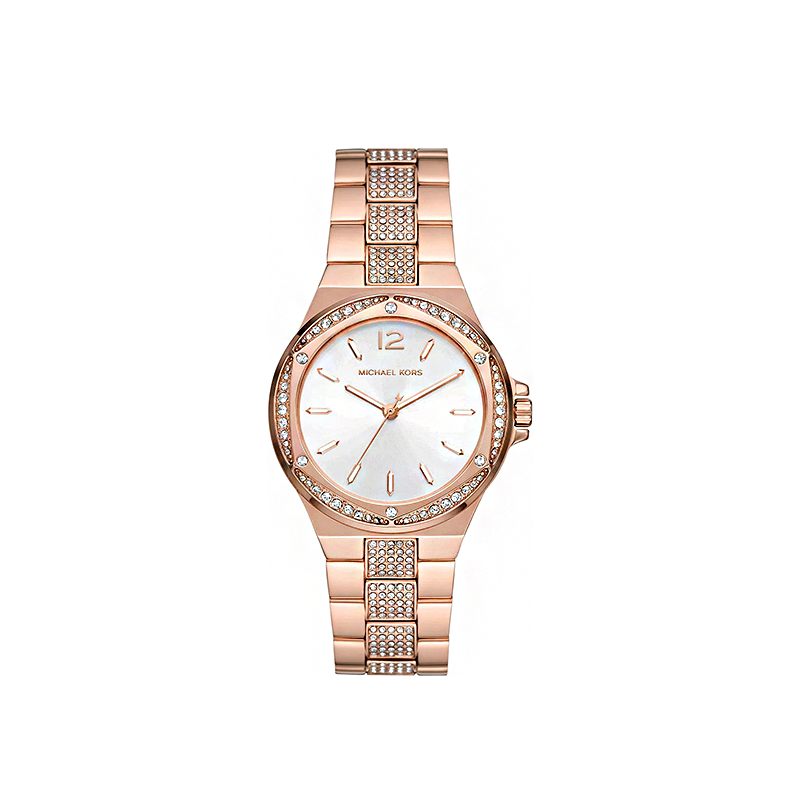 Michael Kors Lennox Crystal White Dial Rose Gold Women’s Analog Watch
