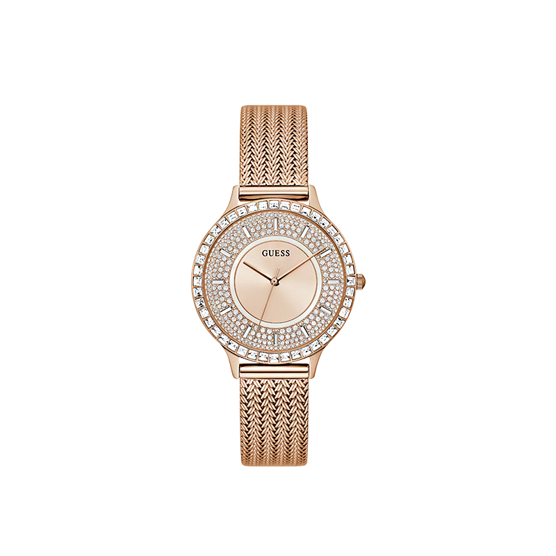 Guess Soirée Rose Gold Dial Stainless Steel Women’s 38mm Watch