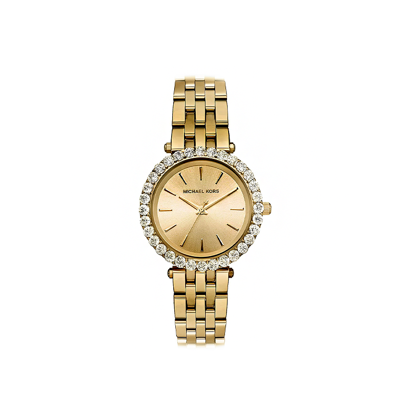 Michael Kors Darci Women’s Watch – Gold Dial Stainless Steel Edition