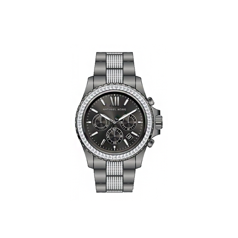 Michael Kors Everest Chronograph Women’s Watch – Crystal Black Dial