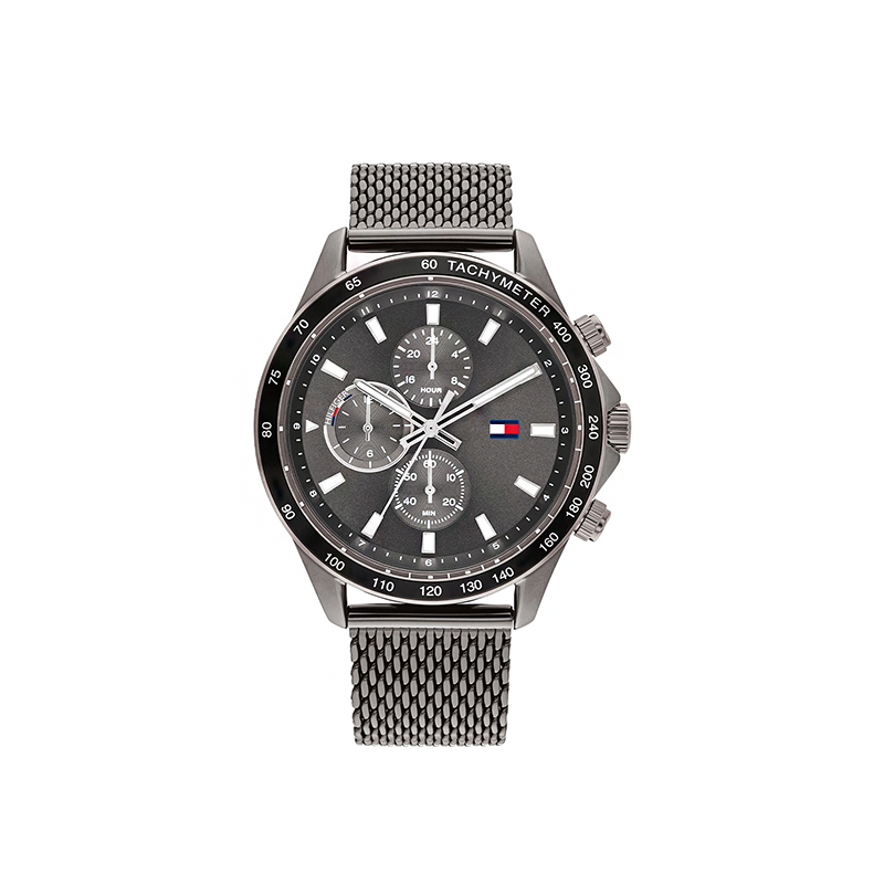 Tommy Hilfiger Grey Steel Multifunction Milanese Men’s Timepiece