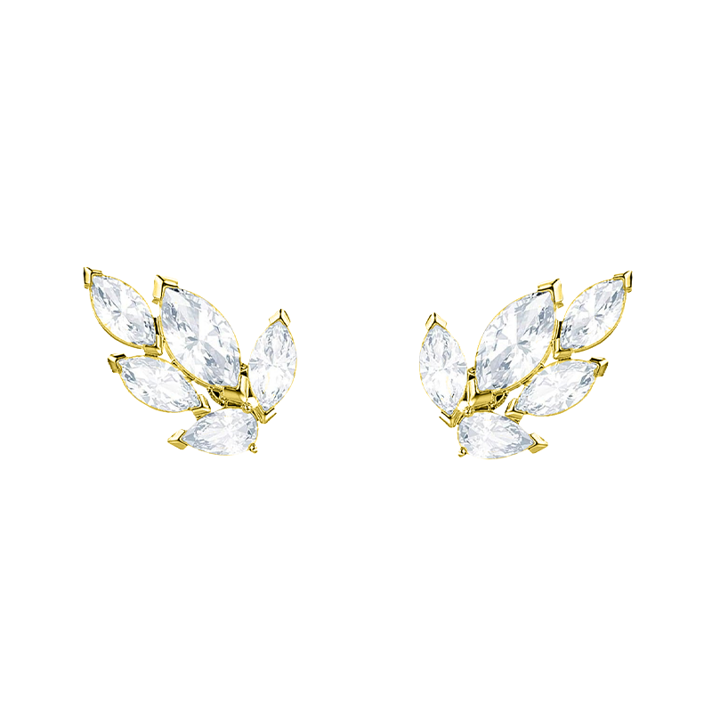Louvre Marquise Radiance Leaf Earrings – Gold
