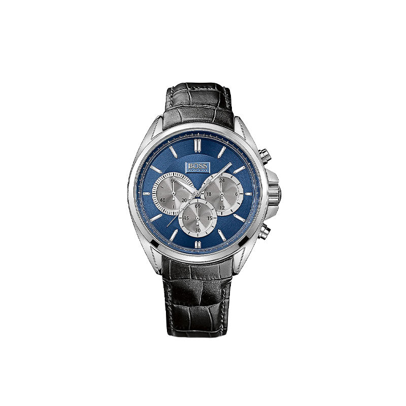 Hugo Boss Driver Chronograph  – Blue Dial Leather Edition