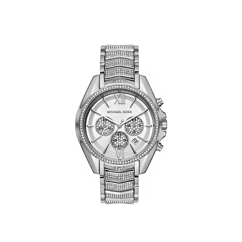 Michael Kors Whitney Analog Chronograph Women’s Watch – Crystal Silver Edition