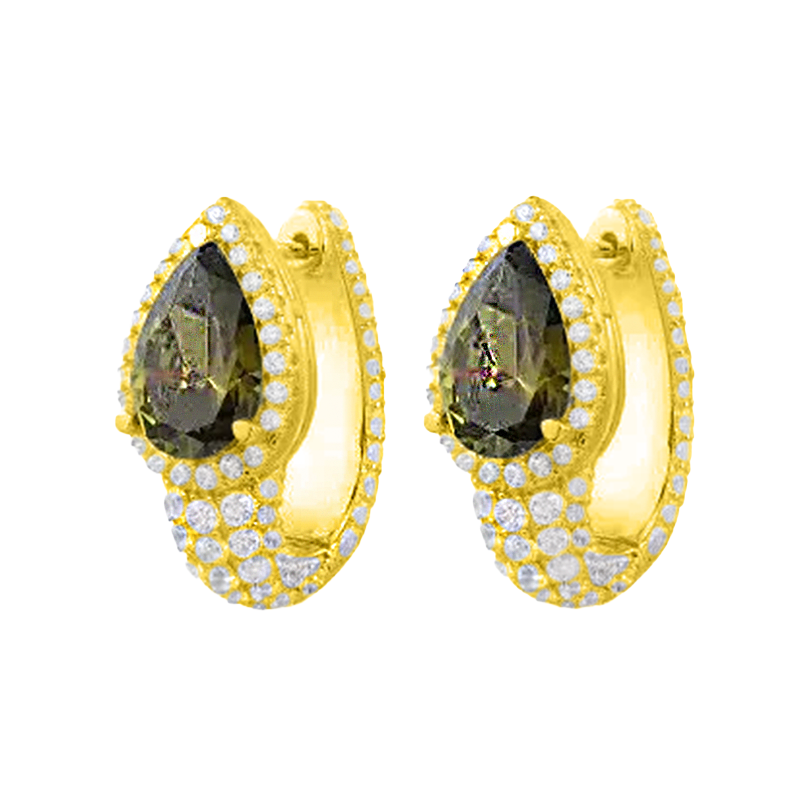 Louvre Imperial Gem Drop Earrings – Gold