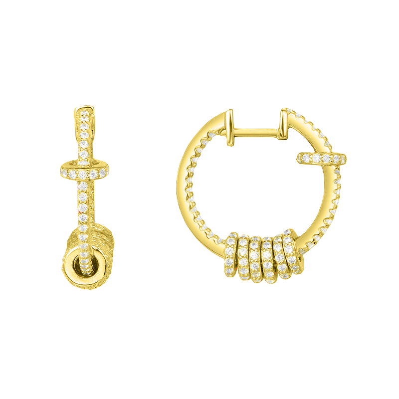 Louvre Spiral Cascade Hoop Earrings – Gold