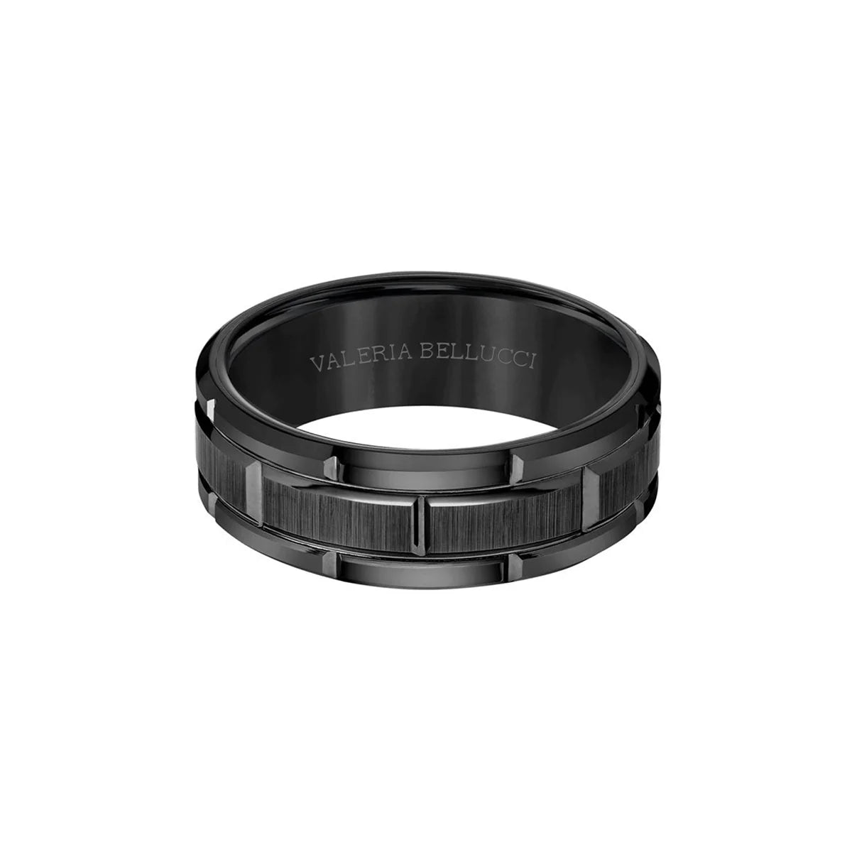 Ceramic Noir Men's Black Ring
