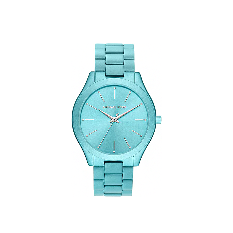 Michael Kors Runway Slim Women’s Watch – Blue Dial Stainless Steel Edition