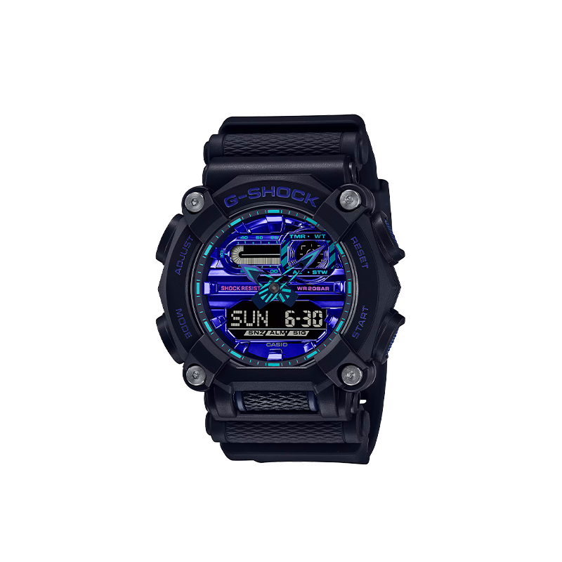 G-SHOCK Neon Reactor Analog-Digital Watch – Electric Sapphire Edition