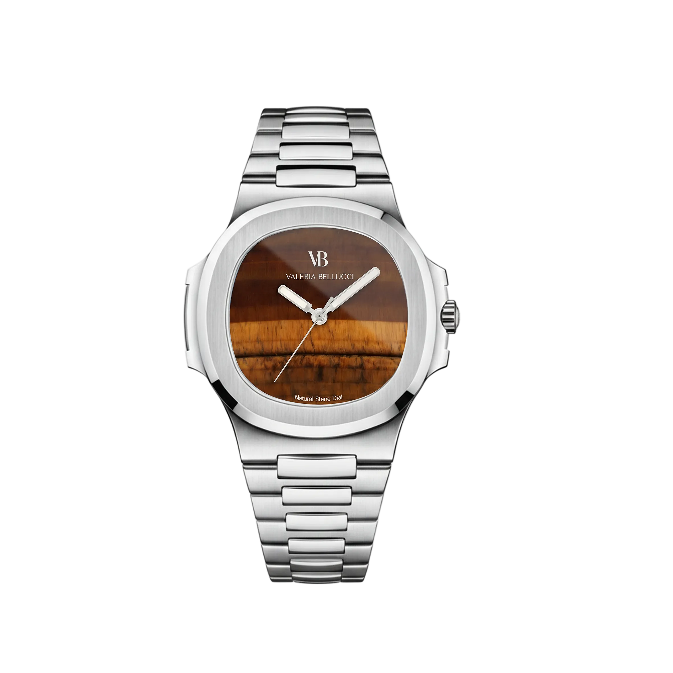 Valeria Bellucci Brown Gemstone Watch for Men Women