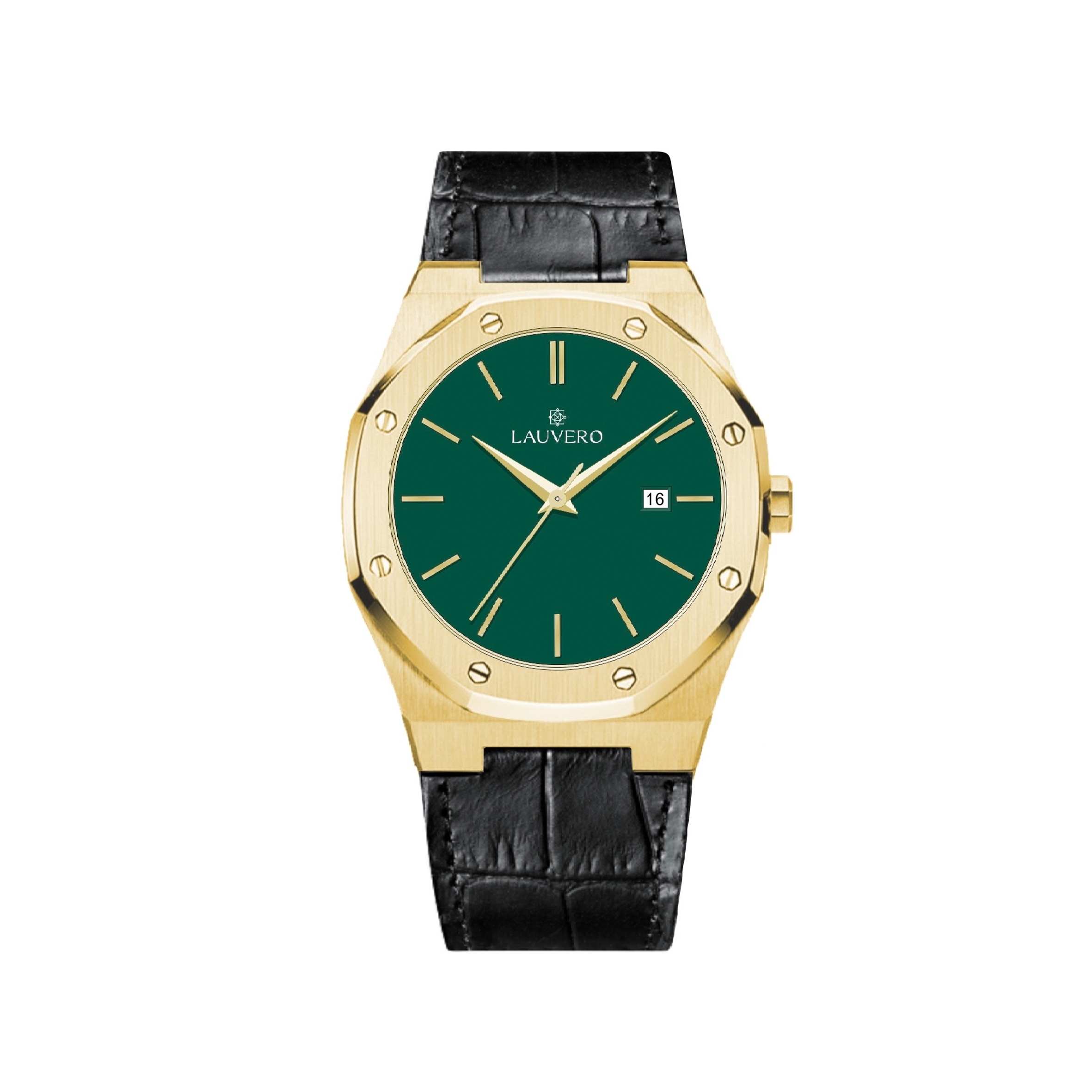 Eclipse Diamond Watch Brown Leather for Men